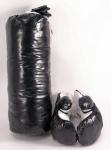Children's Black Mini Punching Bag Set w/Gloves- Boxing